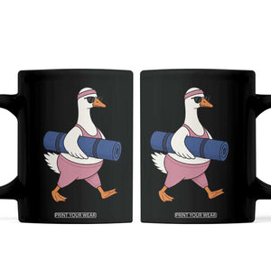 Yoga Goose Carrying Mat Coffee Mug Funny Yogi Workout Fitness Graphic