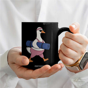 Yoga Goose Carrying Mat Coffee Mug Funny Yogi Workout Fitness Graphic
