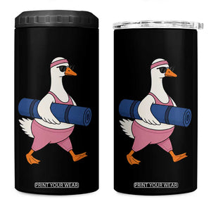 Yoga Goose Carrying Mat 4 in 1 Can Cooler Tumbler Funny Yogi Workout Fitness Graphic