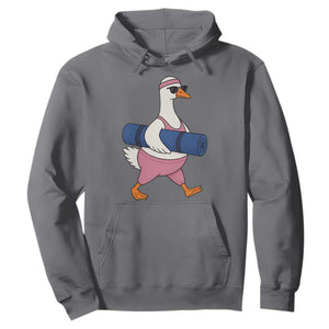 Yoga Goose Carrying Mat Hoodie Funny Yogi Workout Fitness Graphic