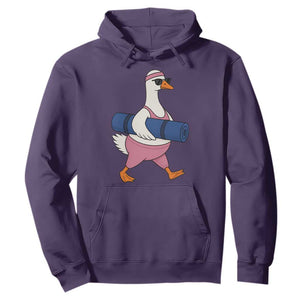 Yoga Goose Carrying Mat Hoodie Funny Yogi Workout Fitness Graphic