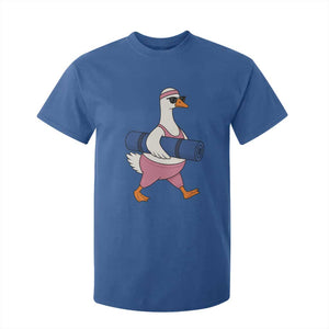 Yoga Goose Carrying Mat T Shirt For Kid Funny Yogi Workout Fitness Graphic