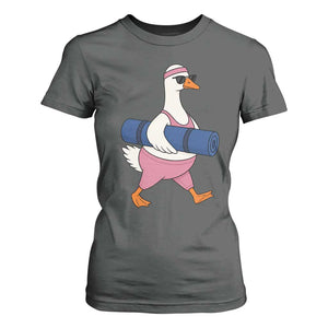 Yoga Goose Carrying Mat T Shirt For Women Funny Yogi Workout Fitness Graphic