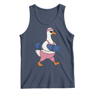 Yoga Goose Carrying Mat Tank Top Funny Yogi Workout Fitness Graphic