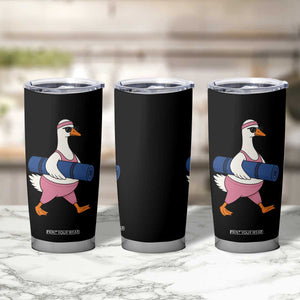 Yoga Goose Carrying Mat Tumbler Cup Funny Yogi Workout Fitness Graphic