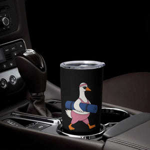 Yoga Goose Carrying Mat Tumbler Cup Funny Yogi Workout Fitness Graphic