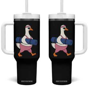 Yoga Goose Carrying Mat Tumbler With Handle Funny Yogi Workout Fitness Graphic