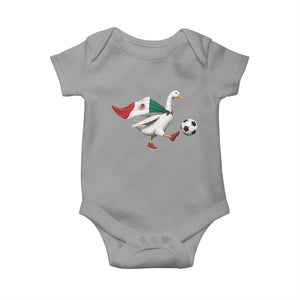 Mexico Soccer Goose Baby Onesie Mexico Futbol Fan TS10 Sport Gray Print Your Wear