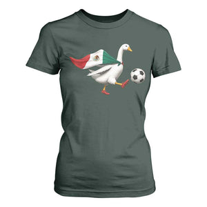 Mexico Soccer Goose T Shirt For Women Mexico Futbol Fan TS10 Dark Forest Green Print Your Wear