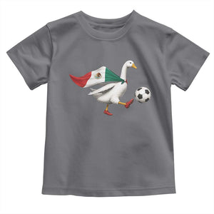 Mexico Soccer Goose Toddler T Shirt Mexico Futbol Fan TS10 Charcoal Print Your Wear
