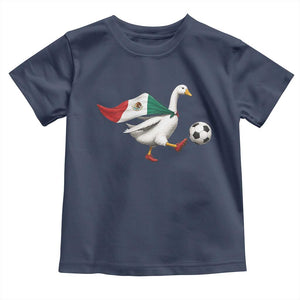 Mexico Soccer Goose Toddler T Shirt Mexico Futbol Fan TS10 Navy Print Your Wear