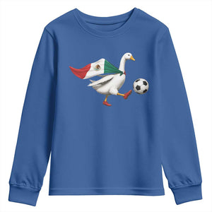 Mexico Soccer Goose Youth Sweatshirt Mexico Futbol Fan TS10 Royal Blue Print Your Wear