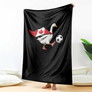 Canada Soccer Goose Throw Blanket Canadian Flag Patriotic Football Fan Graphic TS10 Print Your Wear