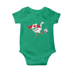 Canada Soccer Goose Baby Onesie Canadian Flag Patriotic Football Fan Graphic TS10 Irish Green Print Your Wear