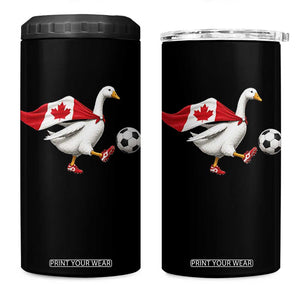 Canada Soccer Goose 4 in 1 Can Cooler Tumbler Canadian Flag Patriotic Football Fan Graphic TS10 One Size: 16 oz Black Print Your Wear