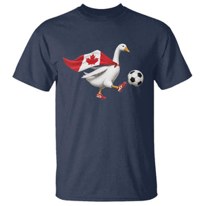 Canada Soccer Goose T Shirt Canadian Flag Patriotic Football Fan Graphic TS10 Navy Print Your Wear