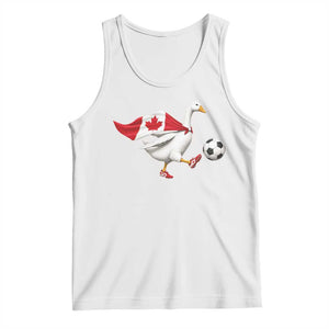 Canada Soccer Goose Tank Top Canadian Flag Patriotic Football Fan Graphic TS10 White Print Your Wear