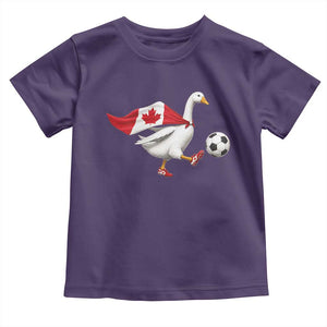 Canada Soccer Goose Toddler T Shirt Canadian Flag Patriotic Football Fan Graphic TS10 Purple Print Your Wear