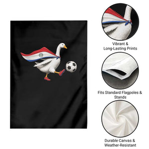 Funny Paraguay Soccer Garden Flag Goose Wearing Paraguayan Flag Patriotic Football Fan Graphic TS10 Print Your Wear