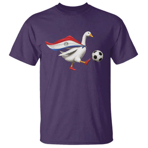 Funny Paraguay Soccer T Shirt Goose Wearing Paraguayan Flag Patriotic Football Fan Graphic TS10 Print Your Wear