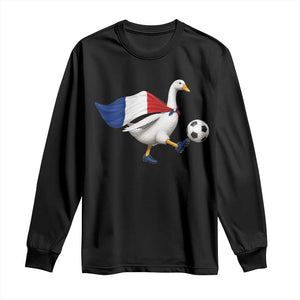 France Soccer Goose Long Sleeve Shirt French Flag Patriotic Football Fan Graphic TS10 Black Print Your Wear