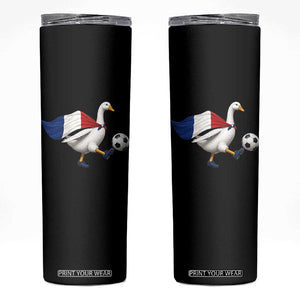 France Soccer Goose Skinny Tumbler French Flag Patriotic Football Fan Graphic TS10 Black Print Your Wear
