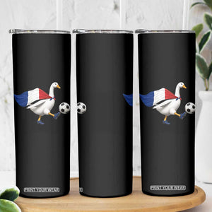 France Soccer Goose Skinny Tumbler French Flag Patriotic Football Fan Graphic TS10 Print Your Wear