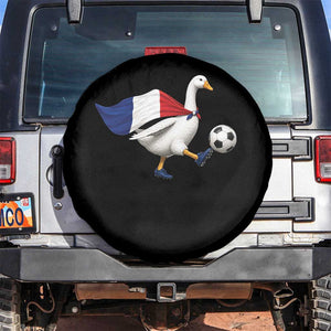 France Soccer Goose Spare Tire Cover French Flag Patriotic Football Fan Graphic TS10 No hole Black Print Your Wear