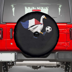 France Soccer Goose Spare Tire Cover French Flag Patriotic Football Fan Graphic TS10 Black Print Your Wear