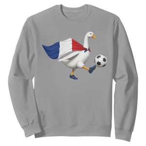 France Soccer Goose Sweatshirt French Flag Patriotic Football Fan Graphic TS10 Sport Gray Print Your Wear