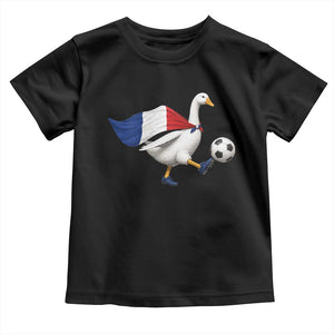 France Soccer Goose Toddler T Shirt French Flag Patriotic Football Fan Graphic TS10 Black Print Your Wear
