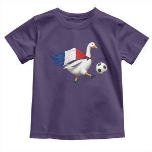 France Soccer Goose Toddler T Shirt French Flag Patriotic Football Fan Graphic TS10 Purple Print Your Wear