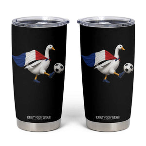 France Soccer Goose Tumbler Cup French Flag Patriotic Football Fan Graphic TS10 Black Print Your Wear