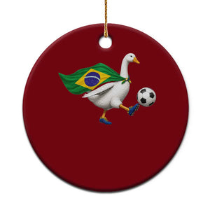 Brazil Soccer Goose Ceramic Ornament Brazilian Flag Patriotic Football Fan Graphic TS10 1pc Red Print Your Wear