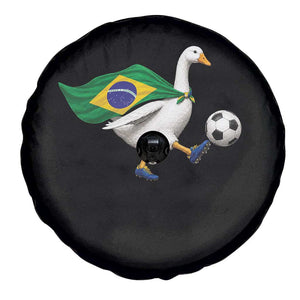 Brazil Soccer Goose Spare Tire Cover Brazilian Flag Patriotic Football Fan Graphic TS10 Print Your Wear
