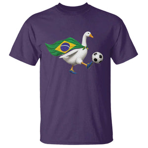 Brazil Soccer Goose T Shirt Brazilian Flag Patriotic Football Fan Graphic TS10 Purple Print Your Wear