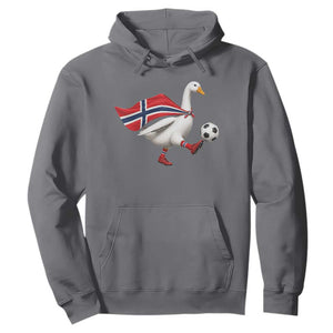 Norway Soccer Goose Hoodie Norwegian Flag Patriotic Football Fan Graphic TS10 Charcoal Print Your Wear