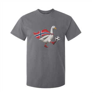 Norway Soccer Goose T Shirt For Kid Norwegian Flag Patriotic Football Fan Graphic TS10 Charcoal Print Your Wear