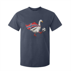 Norway Soccer Goose T Shirt For Kid Norwegian Flag Patriotic Football Fan Graphic TS10 Navy Print Your Wear