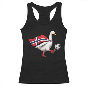 Norway Soccer Goose Racerback Tank Top Norwegian Flag Patriotic Football Fan Graphic TS10 Black Print Your Wear