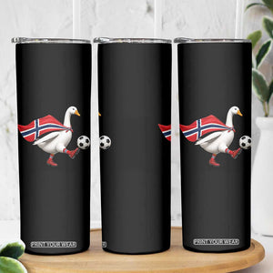 Norway Soccer Goose Skinny Tumbler Norwegian Flag Patriotic Football Fan Graphic TS10 Print Your Wear
