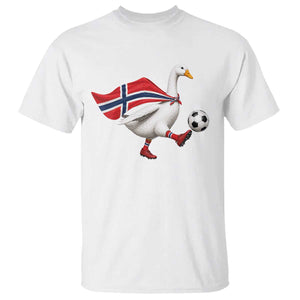 Norway Soccer Goose T Shirt Norwegian Flag Patriotic Football Fan Graphic TS10 White Print Your Wear