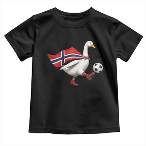 Norway Soccer Goose Toddler T Shirt Norwegian Flag Patriotic Football Fan Graphic TS10 Black Print Your Wear