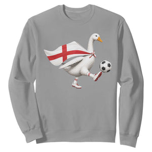 England Soccer Goose Sweatshirt Patriotic Football Fan Graphic England Flag TS10 Sport Gray Print Your Wear
