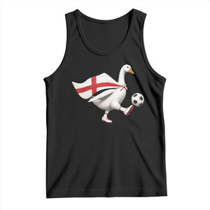 England Soccer Goose Tank Top Patriotic Football Fan Graphic England Flag TS10 Black Print Your Wear