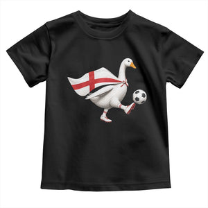 England Soccer Goose Toddler T Shirt Patriotic Football Fan Graphic England Flag TS10 Black Print Your Wear