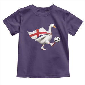 England Soccer Goose Toddler T Shirt Patriotic Football Fan Graphic England Flag TS10 Purple Print Your Wear