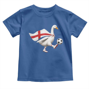 England Soccer Goose Toddler T Shirt Patriotic Football Fan Graphic England Flag TS10 Royal Blue Print Your Wear