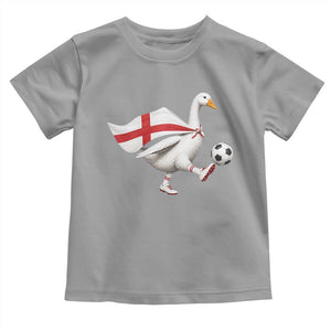 England Soccer Goose Toddler T Shirt Patriotic Football Fan Graphic England Flag TS10 Sport Gray Print Your Wear