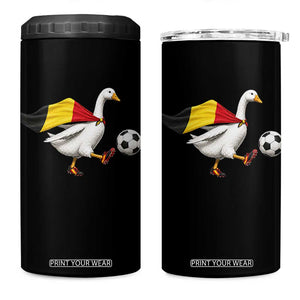 Belgium Soccer Goose 4 in 1 Can Cooler Tumbler Belgian Flag Patriotic Football Fan Graphic TS10 One Size: 16 oz Black Print Your Wear